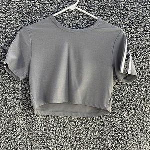 Converse grey crop top, size girl’s large